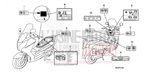 CAUTION LABEL (FES125A/B/AA/AB) FES125B de 2011